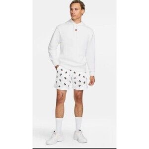 Nike Mens Doberman Dri-Fit Tennis Shorts Size Large White All Over Print Dog NWT